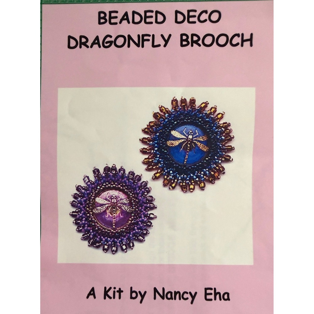 Brooch Beading Kit Nancy Eha Dragonfly Purple DIY Craftcore